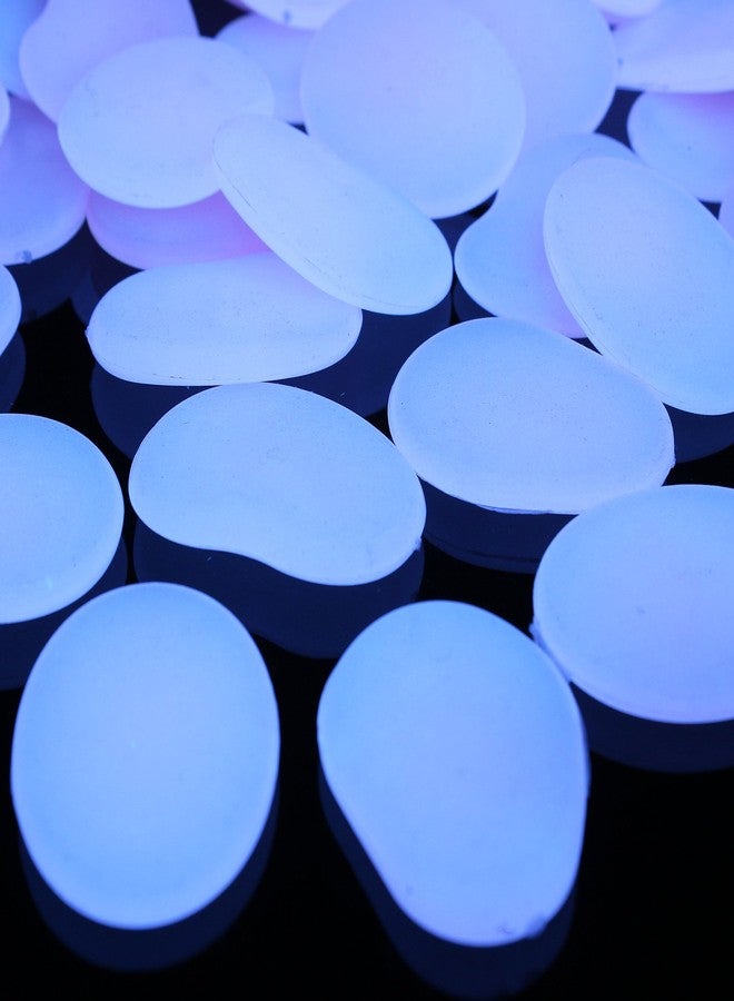 Shiny Stone Glow in the Dark Pebbles, Glow Pebbles Gravel Rocks Stones,Glow in The Dark Gravel Pebbles for Fish Tank Aquarium Walkway Garden Gifts Decoration (Flake Shape, 44pcs,315g/11.11oz/0.69lb) (Rose) - Image 3